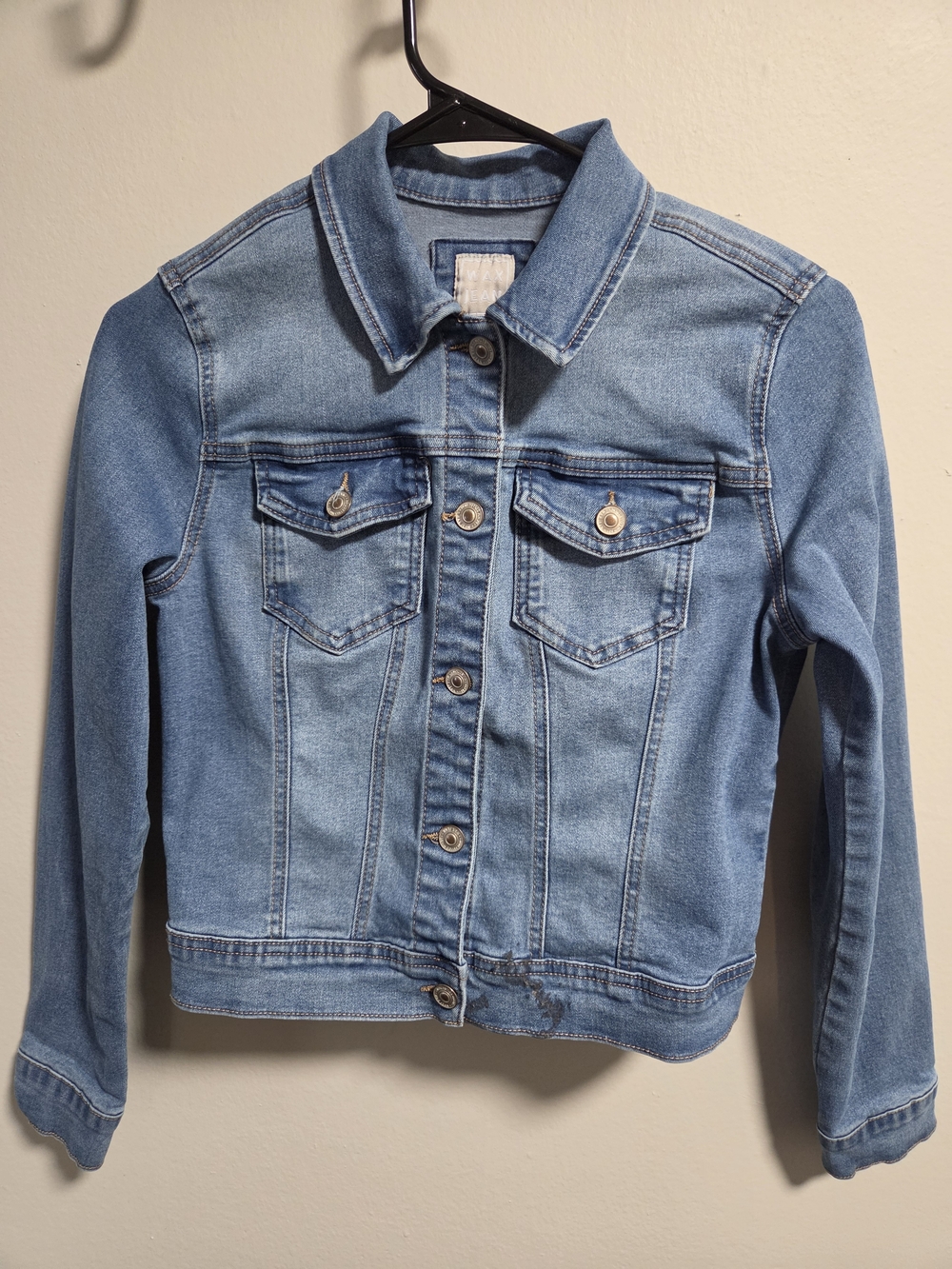 Wax Jean Light Blue Kids Denim Jacket with Button Front